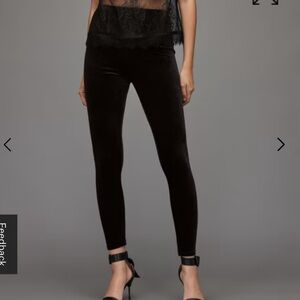 NWT ALL SAINTS CORA HIGH-RISE VELVET LEGGING